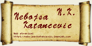 Nebojša Katančević vizit kartica